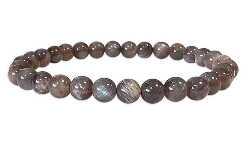 Pierre de Lune Noire Mix AA perles 6mm