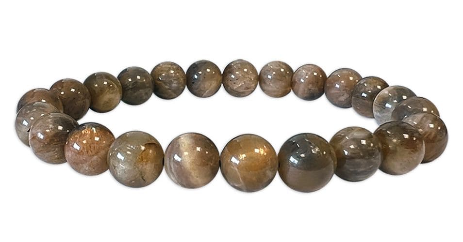 Pierre de Lune Noire Mix AA perles 8mm