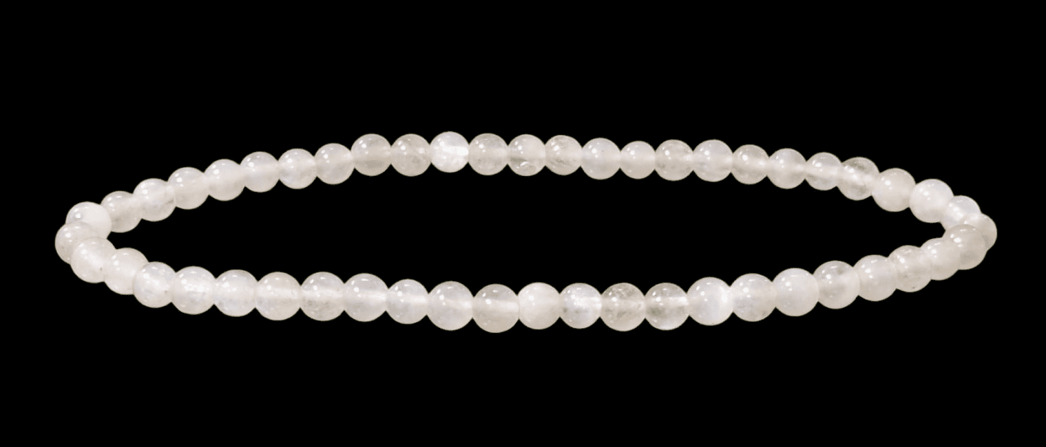 Bracelet Pierre de Lune Blanche A perles 4-5mm chez Arabesk