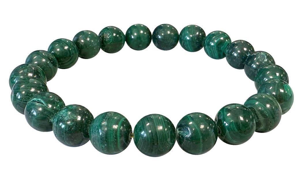 Bracelet Malachite perles 10mm