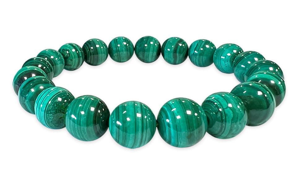 Bracelet Malachite AA perles 10mm