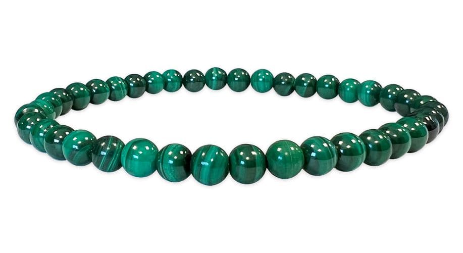 Bracelet Malachite AA perles 4mm chez Arabesk