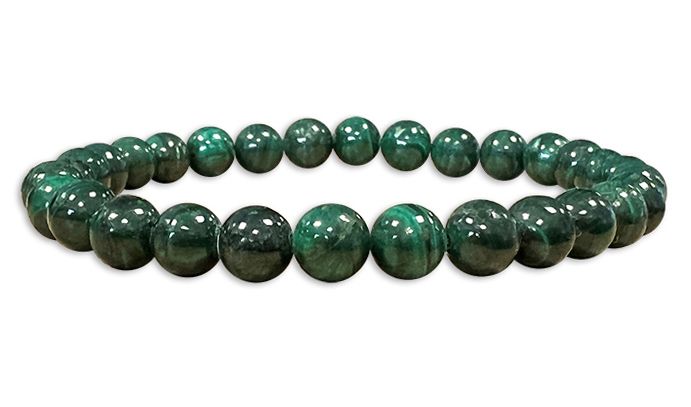 Bracelet Malachite perles 6mm