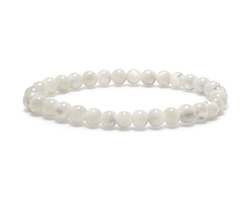 Bracelet Nacre Blanche A Perles 6 mm
