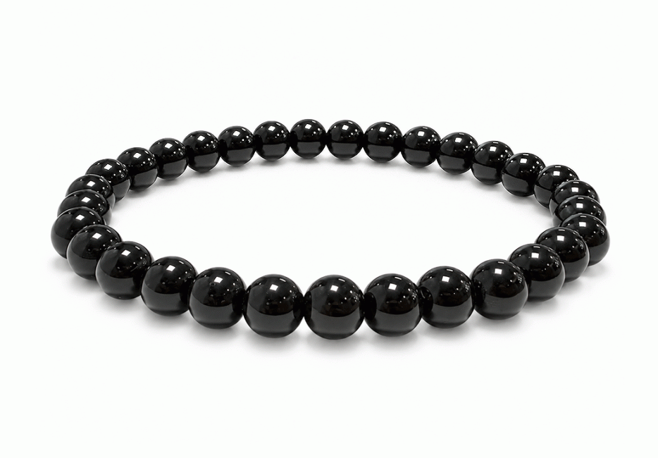 Bracelet Obsidienne Noire A Perles 6mm chez Arabesk