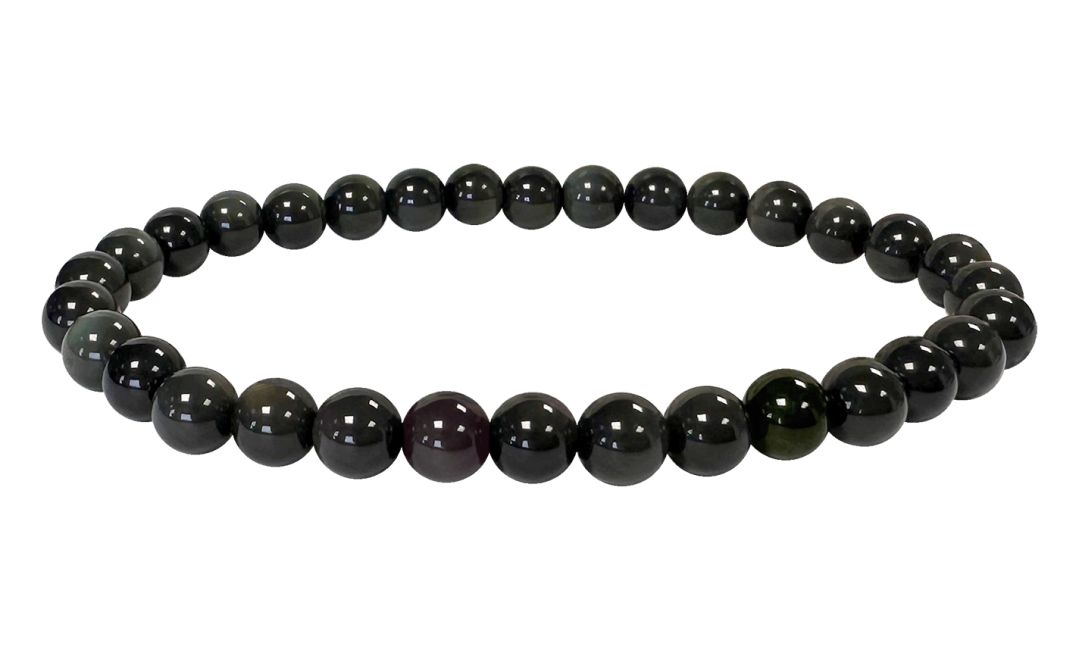 Bracelet perles Obsidienne Œil Céleste AA 6mm