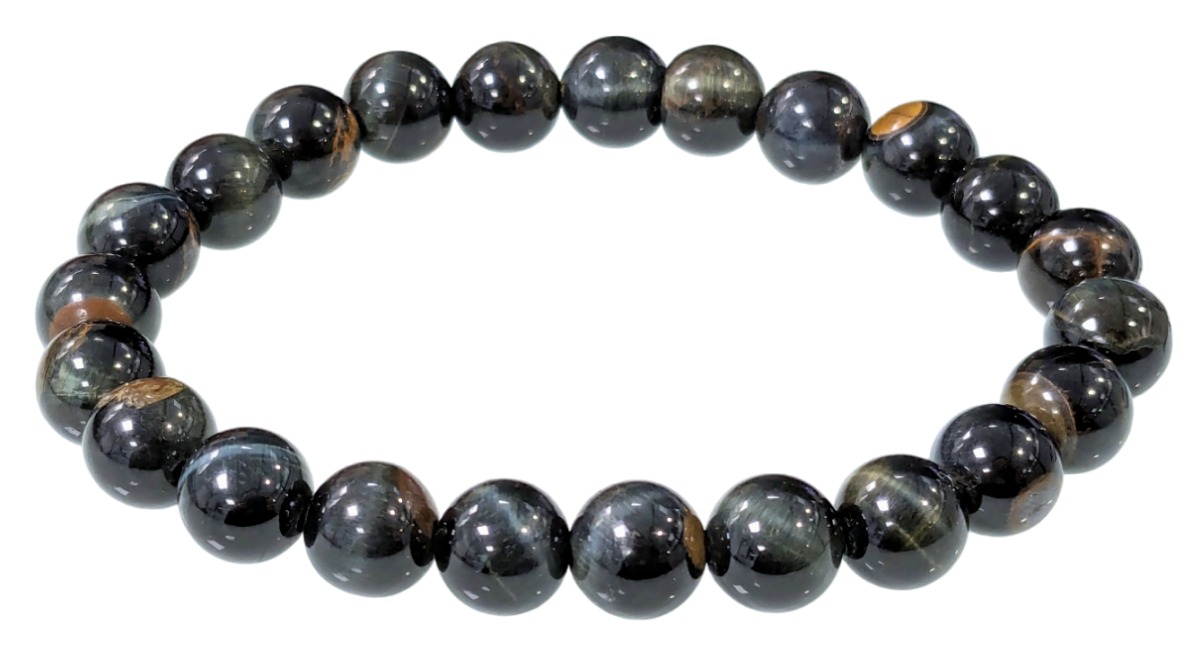 Bracelet Œil de Faucon A+  perles 8mm
