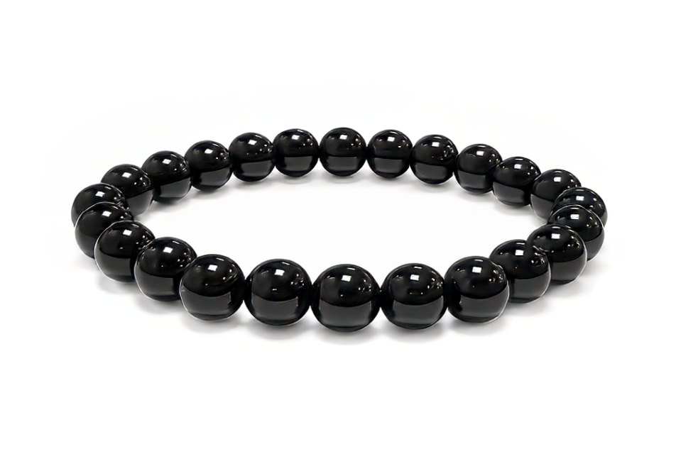 Bracelet Onyx Noir A perles 8mm chez Arabesk
