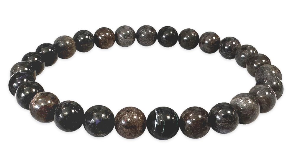 Bracelet Opale Noire perles 6mm