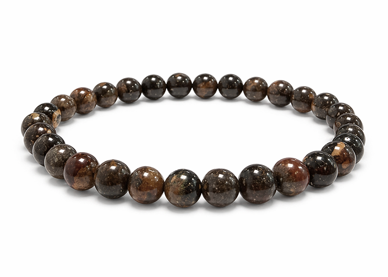 Bracelet Opale Noire AB perles 6-7mm