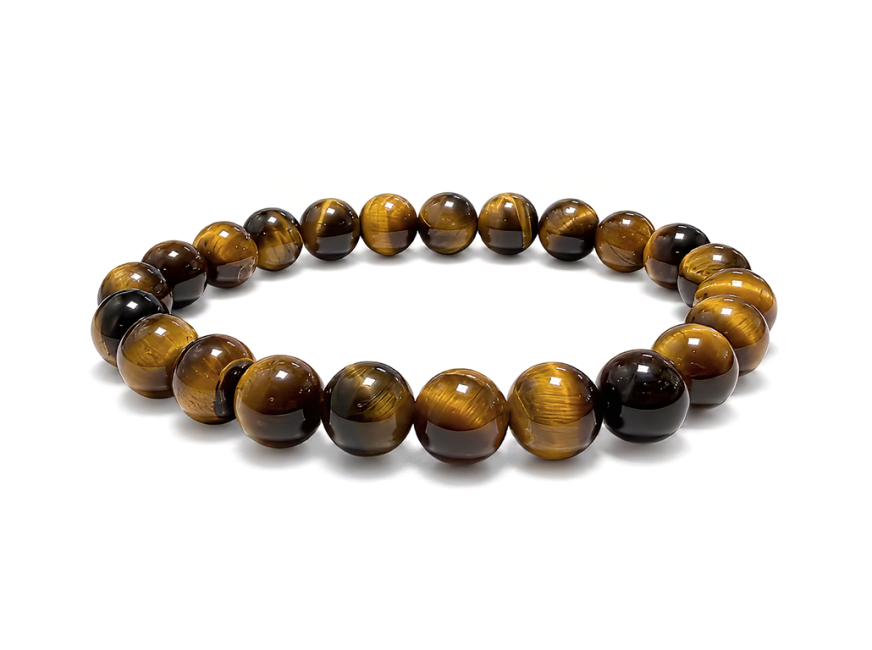 Bracelet en Oeil de Tigre AA Perles 8 mm chez Arabesk