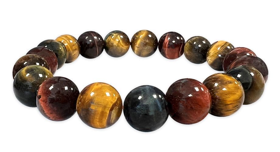 Bracelet oeil de tigre multi A perles 10mm chez Arabesk