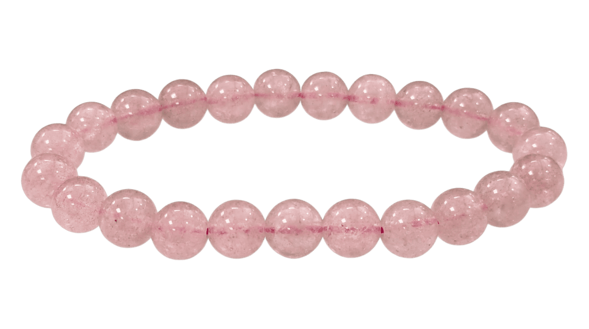 Bracelet Quartz Fraise Hematoide A perles 8mm chez Arabesk