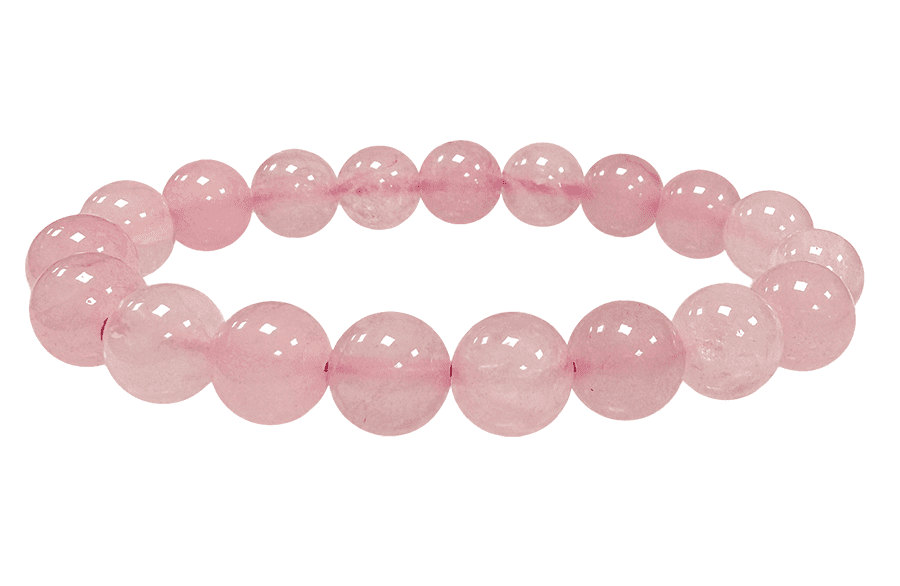 Bracelet quartz rose A perles 10mm