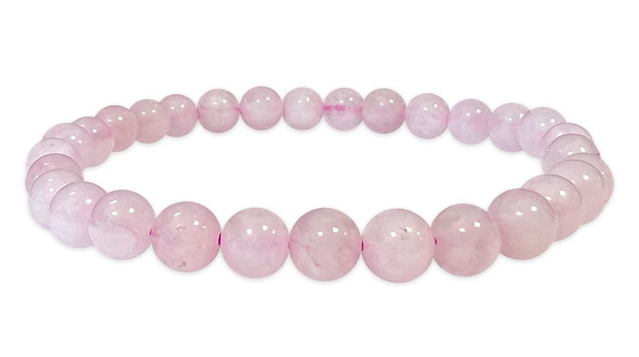 Bracelet Quartz Rose perles 6mm