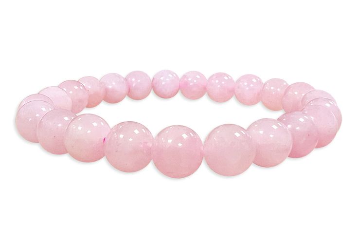 Bracelet Quartz Rose perles 8mm