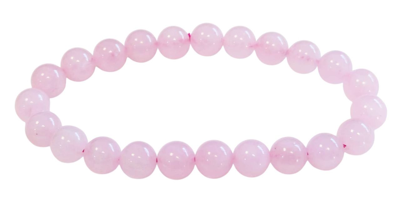 Bracelet Quartz Rose perles 8mm chez Arabesk