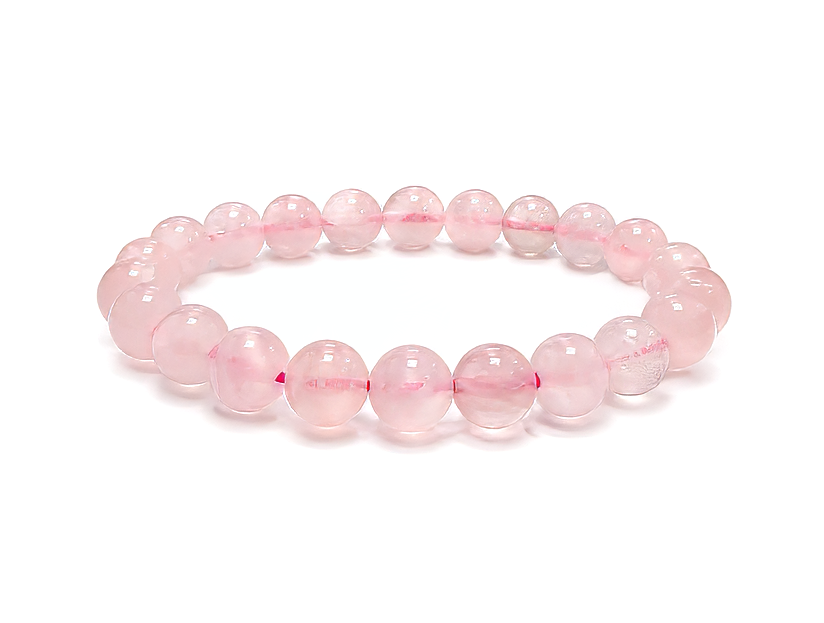 Bracelet Quartz Rose A perles 8mm chez Arabesk