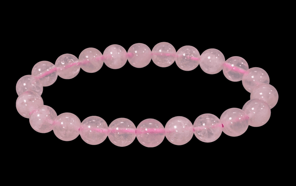 Bracelet Quartz Rose A perles 8mm chez Arabesk