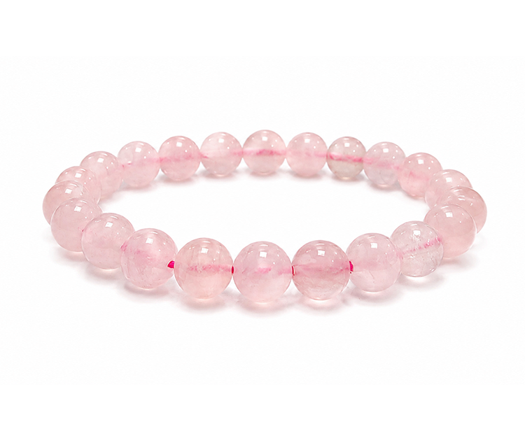 Bracelet Quartz Rose A perles 8mm chez Arabesk