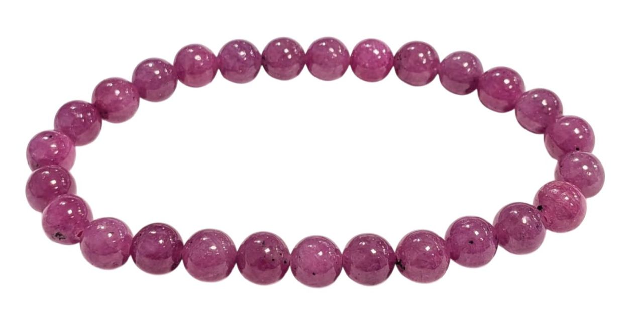 Bracelet Rubis AAAA perles 6-7mm