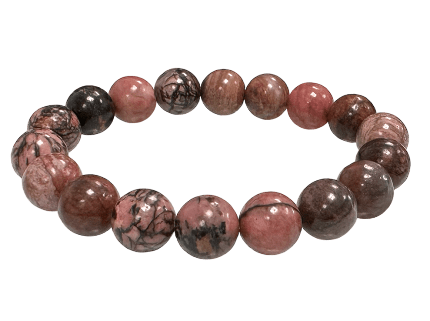 Bracelet Rhodonite perles 10mm