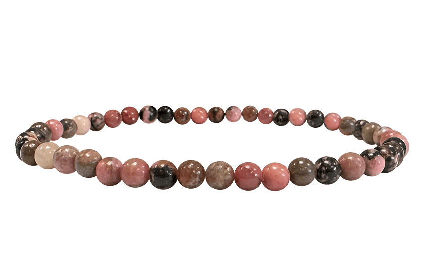 Bracelet Rhodonite perles 4mm chez Arabesk