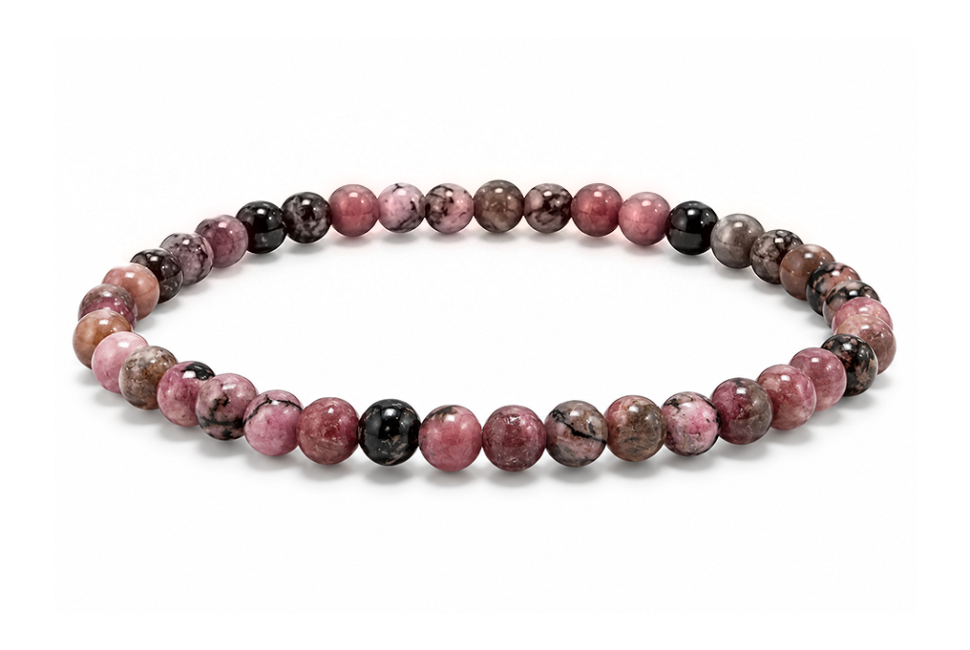 Bracelet Rhodonite A perles 4mm chez Arabesk|fr