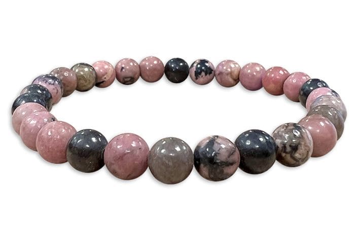 Bracelet Rhodonite perles 6mm