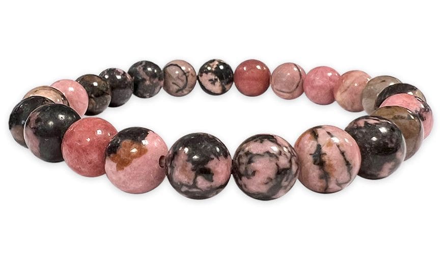 Bracelet Rhodonite perles 8mm chez Arabesk