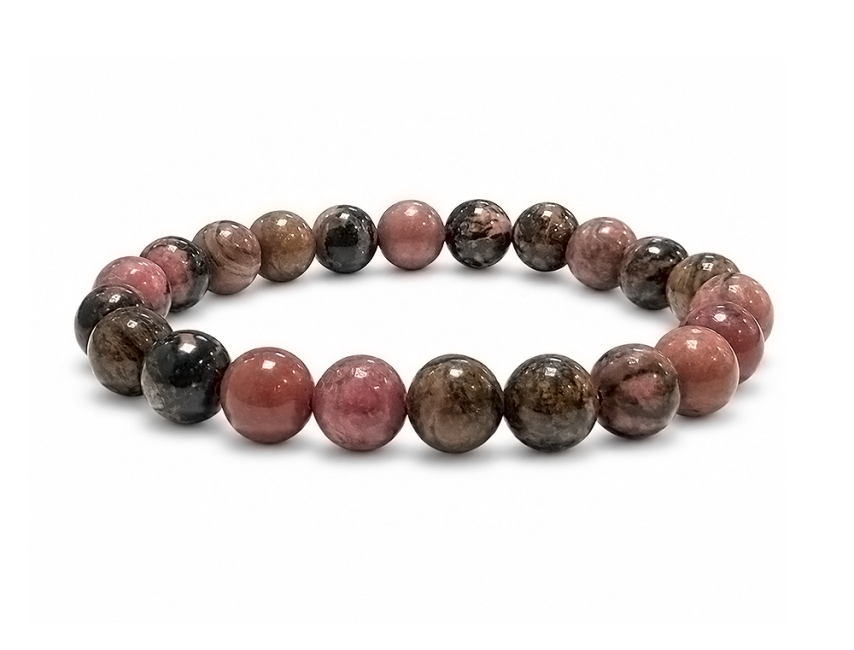 Bracelet Rhodonite A perles 8mm chez Arabesk