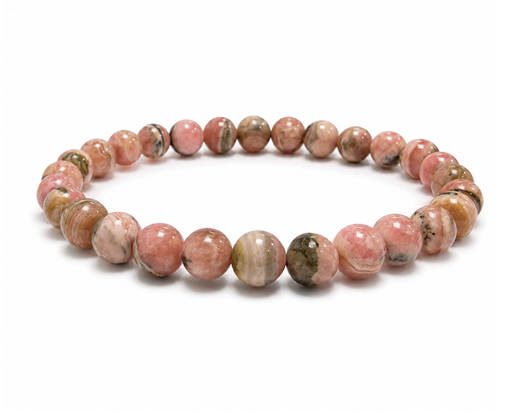 Bracelet Rhodochrosite Argentine A perles 6-7mm chez Arabesk