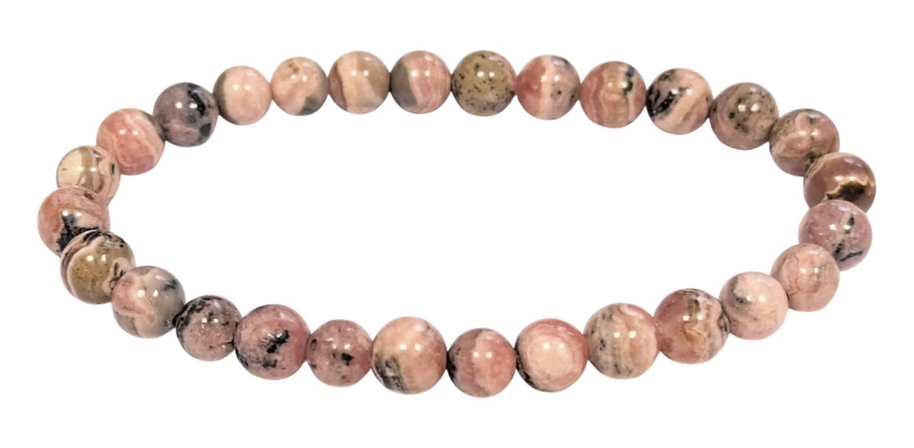 Bracelet Rhodochrosite Argentine A perles 6-7mm chez Arabesk