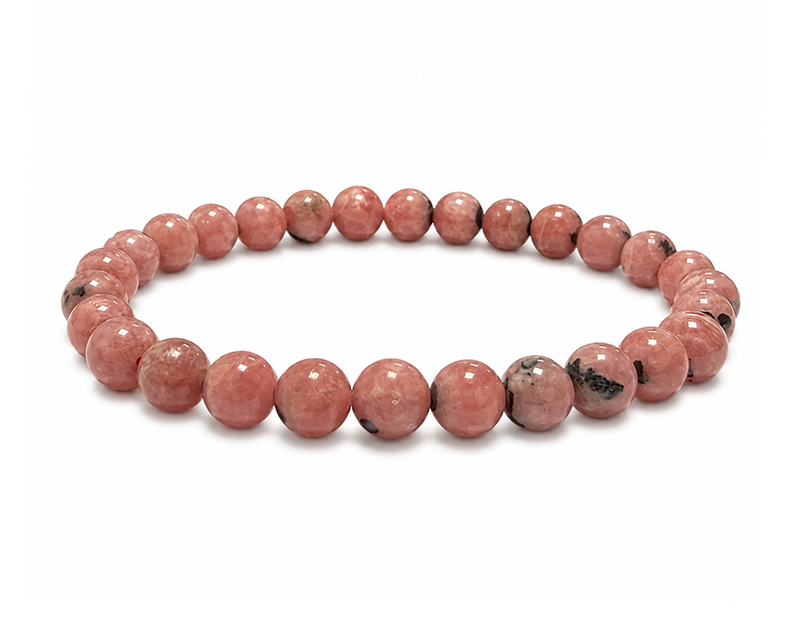 Bracelet Rhodochrosite Argentine AA perles 6-7mm chez Arabesk