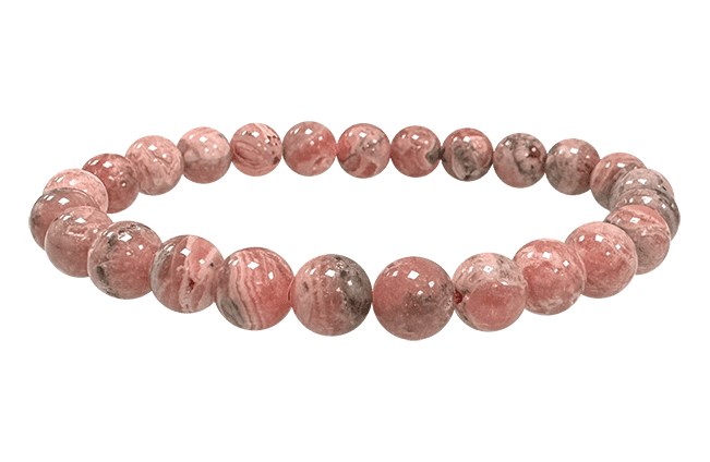 Bracelet Rhodochrosite Argentine A perles 7-8mm chez Arabesk