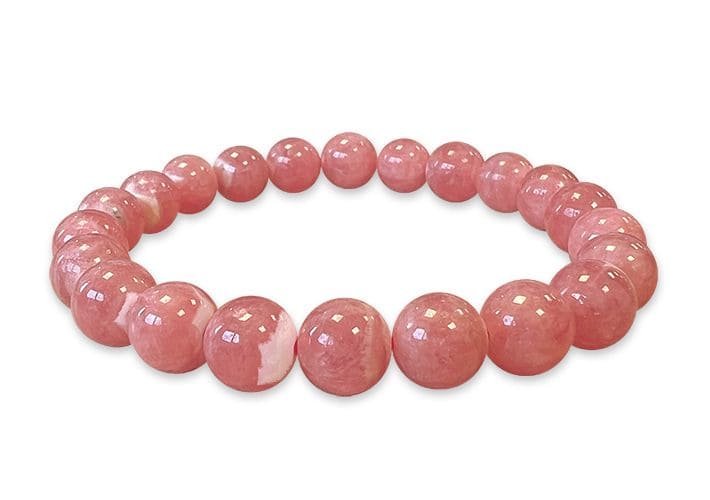 Bracelet Rhodochrosite Argentine AAAA perles 7.5-8.5mm