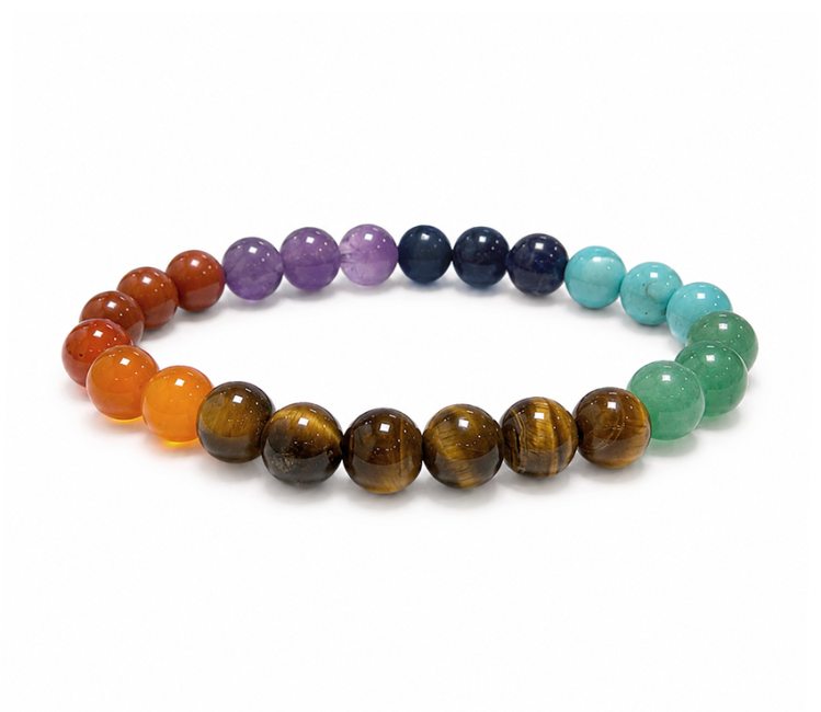 Bracelet 7 chakras A perles 8mm