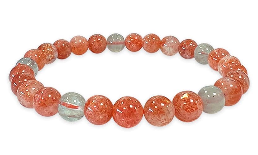 Bracelet Pierre de Soleil Multicolore AAA perles 6mm