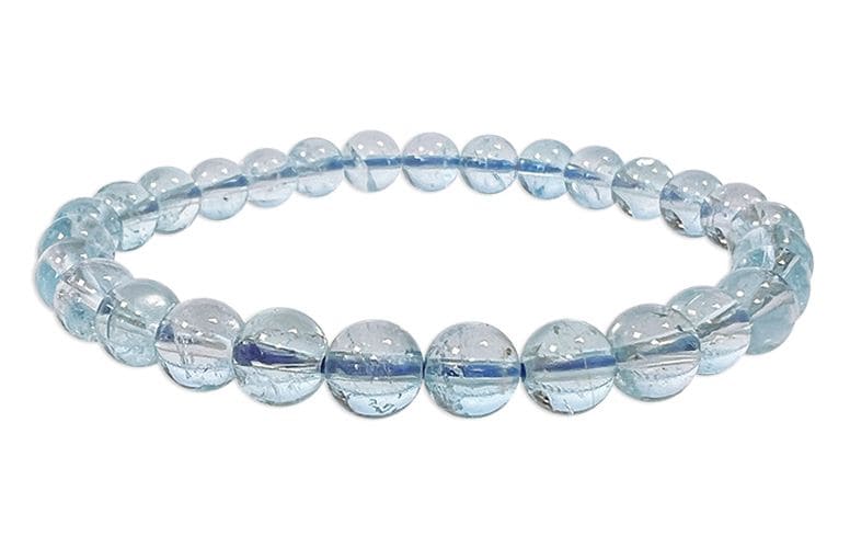 Bracelet Topaze Bleue AAA perles 6-7mm
