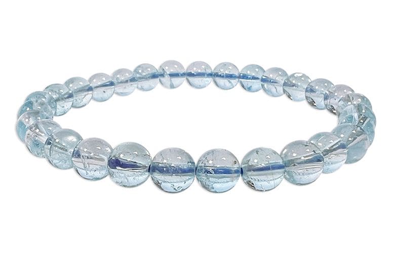 Bracelet Topaze Bleue AAA perles 7mm