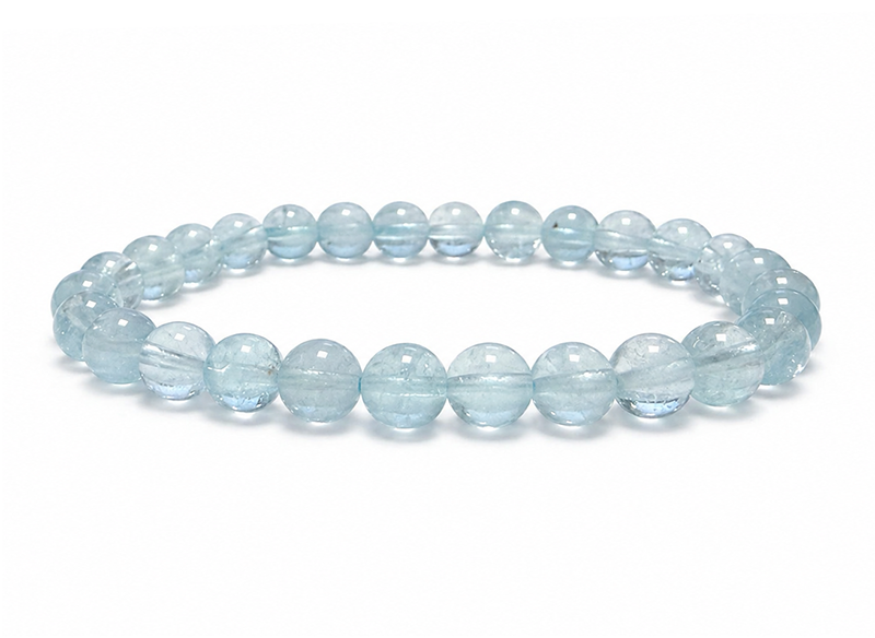 Bracelet Topaze Bleue AAA perles 6-7mm
