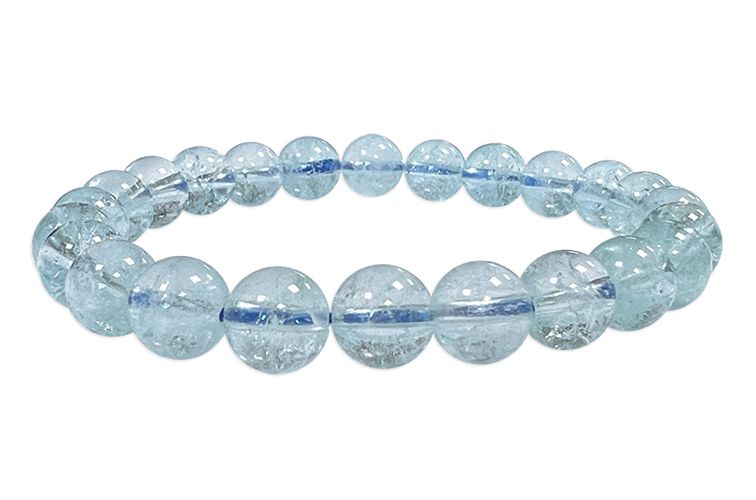 Bracelet Topaze Bleue AAA perles 8-9mm