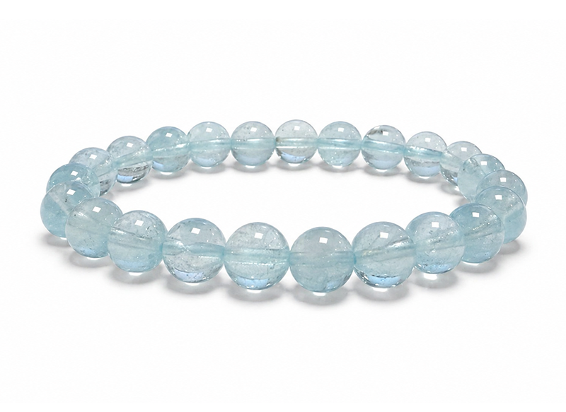 Bracelet Topaze Bleue AAA perles 8mm