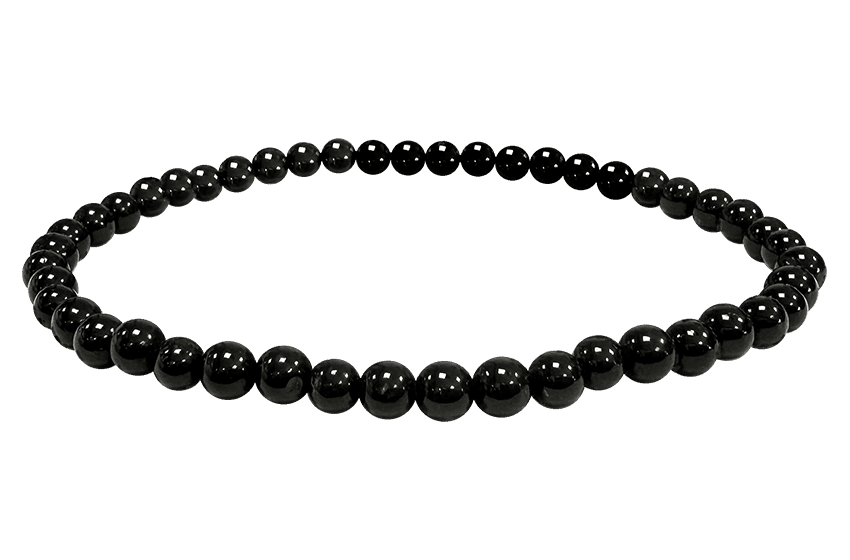 Bracelet tourmaline noire A perles 4mm chez Arabesk