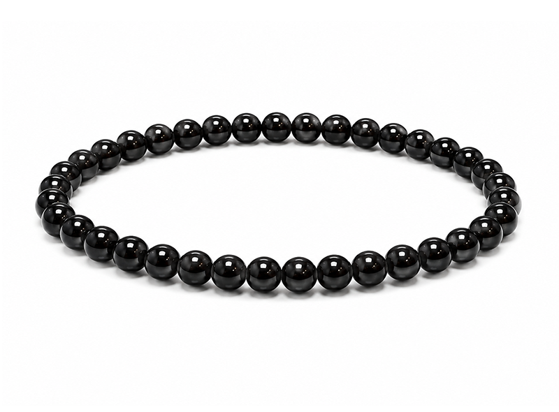 Bracelet Tourmaline Noire A perles 4-5mm chez Arabesk