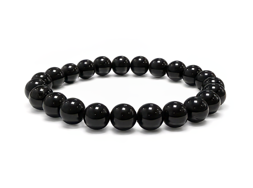 Bracelet Tourmaline Noire A Perles 8-9 mm chez Arabesk