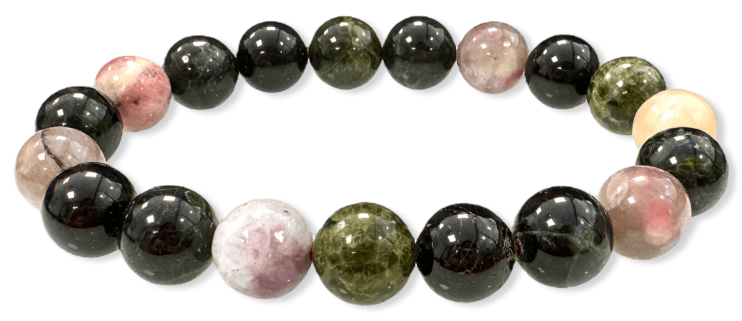 Bracelet Tourmaline Multicolor A perles 10mm