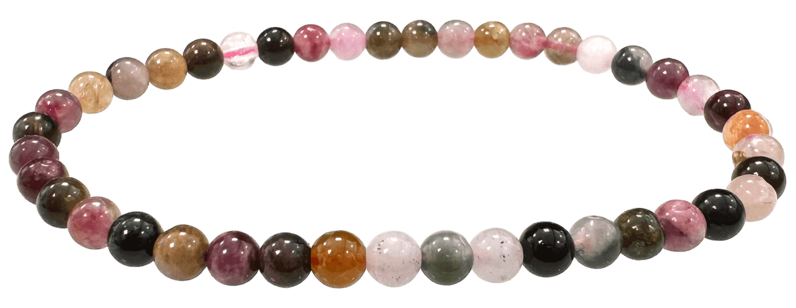 Bracelet Tourmaline Multicolore A perles 4mm