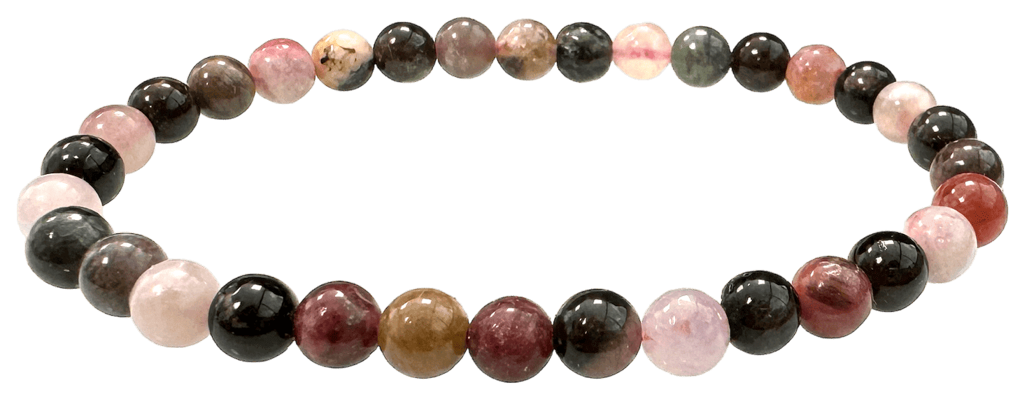 Bracelet Tourmaline multicolore A perles 5mm