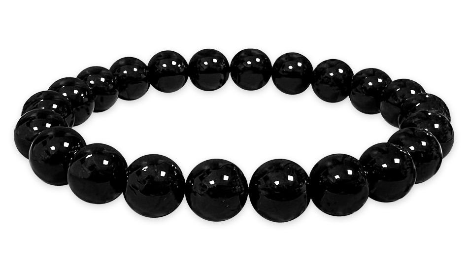 Bracelet Tourmaline noire A perles 8mm